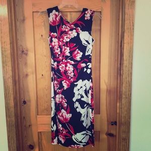 Glamour Black Floral Dress Size 8 Brand New